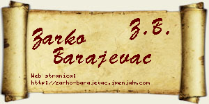 Žarko Barajevac vizit kartica